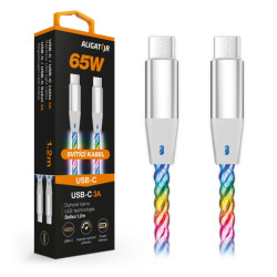 ALIGATOR Dátový kábel LIGHT 3A, 65W USB-C/USB-C 0,5m