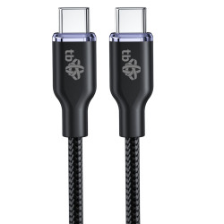 TB USB C - USB C 60W Glamour kábel 1,5m čierny
