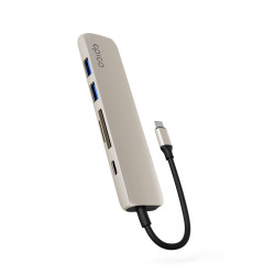 Epico 6v1 hliníkový USB-C 8K hub - hviezdna