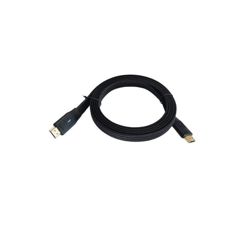TB HDMI kábel 2v1 flat, čierny, 3m