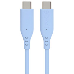 PremiumCord silikónový USB-C 60W, modrý, 1.5m