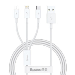 Baseus Superior Series Fast Charging Dátový Kábel USB-A - USB-C/microUSB/Lightning 3.5A 0.5m Stellar