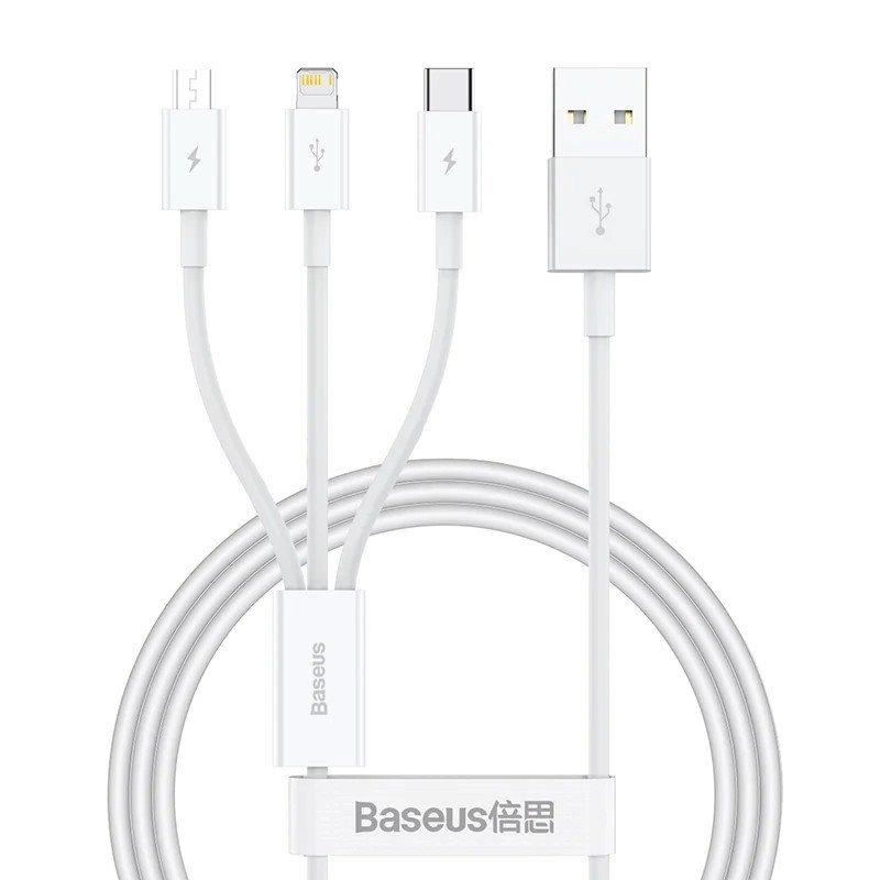 Baseus Superior Series Fast Charging Dátový Kábel USB-A - USB-C/microUSB/Lightning 3.5A 1m Stellar W