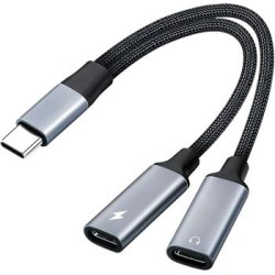 PremiumCord redukcia USB-C 2v1 pre audio a nabíjanie