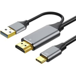 PremiumCord HDMI2.0 na USB-C kábel pre monitory,2m