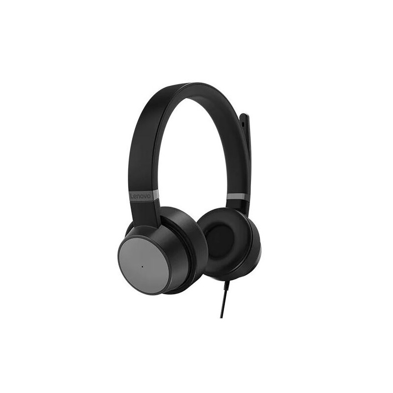 Lenovo Go Wired/ANC/USB-C/Drôt/MS/Sivá