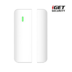 iGET SECURITY MP4 - bezdrôtový magnetický senzor pre dvere/okná pre alarm M6-4G, výdrž bat. až 5 rokov