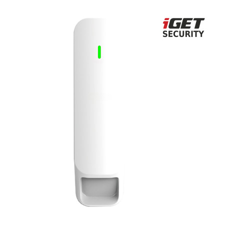 iGET SECURITY MP31 - bezdrôtový záclonový pohybový PIR senzor pre alarm M6-4G s nastav. citlivosti