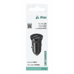 AUTONABÍJAČKA CL-02, 4,8 A, 2x USB-A ČIERNA