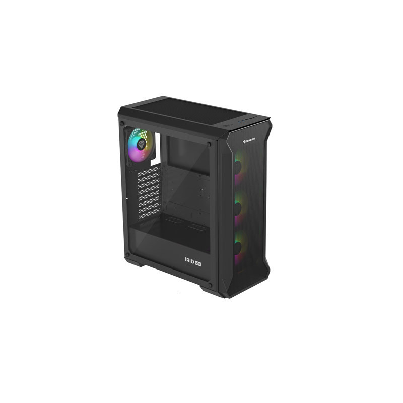 Počítačová skriňa Genesis IRID 505 ARGB V2/Midi Tower/Transpar./Čierna