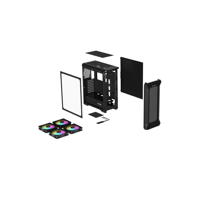 Počítačová skriňa Genesis IRID 505 ARGB V2/Midi Tower/Transpar./Čierna