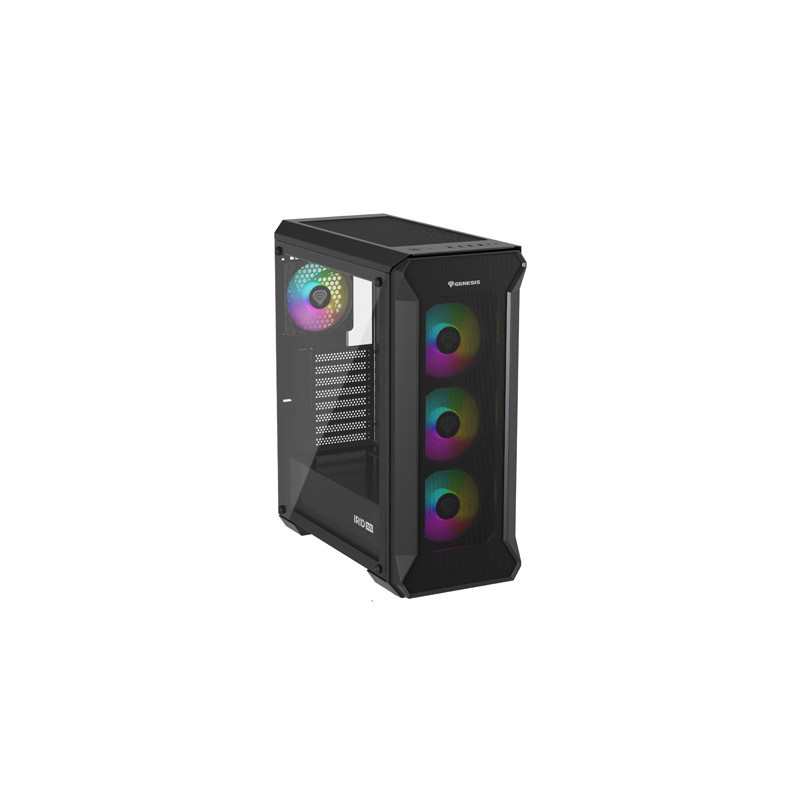 Počítačová skriňa Genesis IRID 505 ARGB V2/Midi Tower/Transpar./Čierna