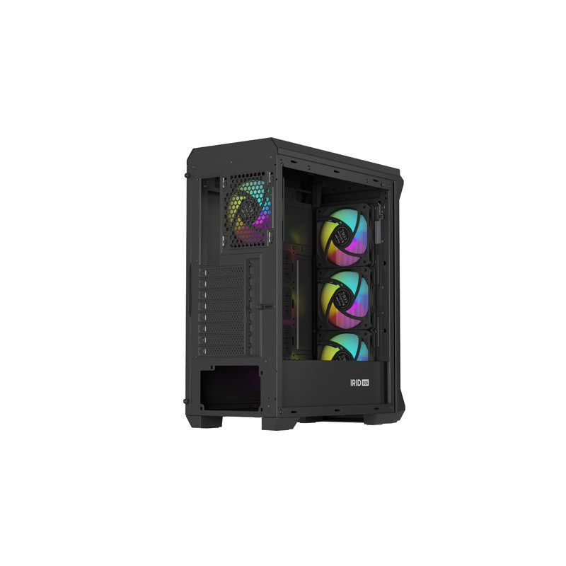 Počítačová skriňa Genesis IRID 505 ARGB V2/Midi Tower/Transpar./Čierna