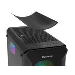 Počítačová skriňa Genesis IRID 505 ARGB V2/Midi Tower/Transpar./Čierna