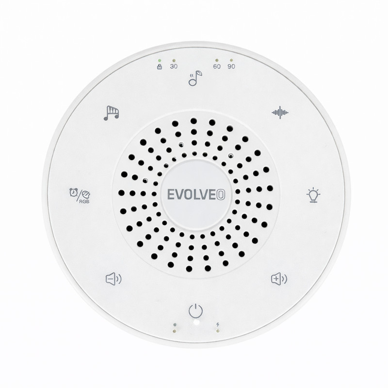 EVOLVEO Nubiloo – uspávací modul s bielym šumom, uspávankami a farebným svetlom na dobrú noc