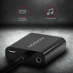 AXAGON RVH-VGAN, HDMI - VGA redukcia/adapter, FullHD, audio výstup, micro USB napr. konektor