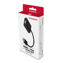 AXAGON RVH-VGAN, HDMI - VGA redukcia/adapter, FullHD, audio výstup, micro USB napr. konektor