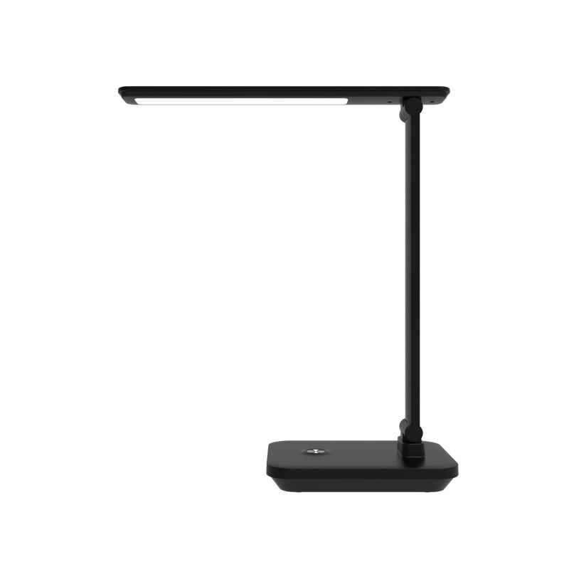 FELLOWES - Platinet PDL6731B stolná LED lampa 5W stmievateľná, integrovaná batéria 6000mAh, USB port, čierna