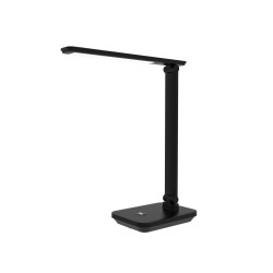 FELLOWES - Platinet PDL6731B stolná LED lampa 5W stmievateľná, integrovaná batéria 6000mAh, USB port, čierna