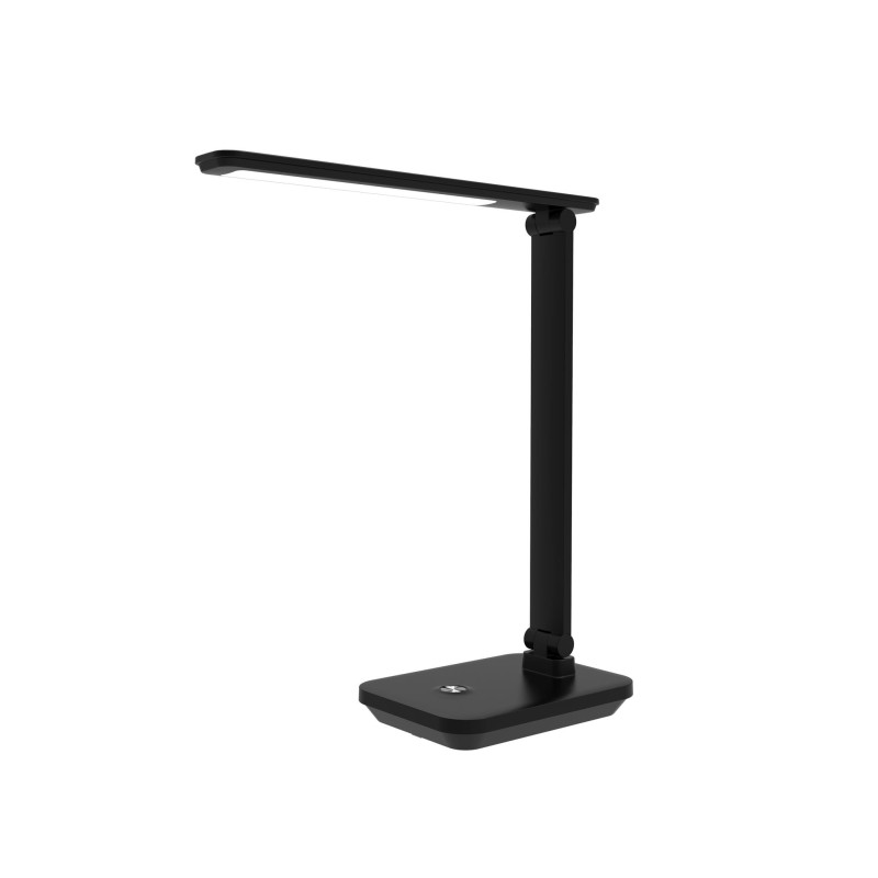 FELLOWES - Platinet PDL6731B stolná LED lampa 5W stmievateľná, integrovaná batéria 6000mAh, USB port, čierna