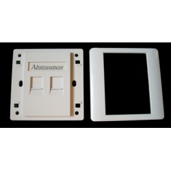 DATACOM - WALL plate SA s rámčekom pre 2keystone (80 x 80)