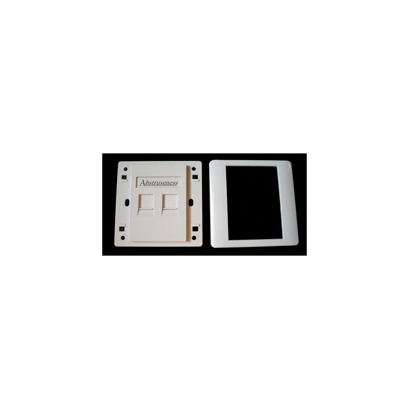 DATACOM - WALL plate SA s rámčekom pre 2keystone (80 x 80)