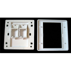 DATACOM - WALL plate SA s rámčekom pre 2keystone (80 x 80)