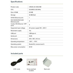 Mikrotik CRS312-4C+8XG-RM Cloud Router Switch