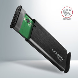 AXAGON EEM2-SBC, USB-C 3.2 Gen 2 - M.2 SATA SSD kovový RAW box, bezšroubový
