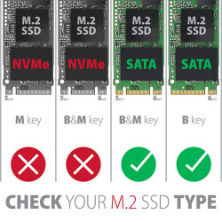 AXAGON EEM2-SBC, USB-C 3.2 Gen 2 - M.2 SATA SSD kovový RAW box, bezšroubový