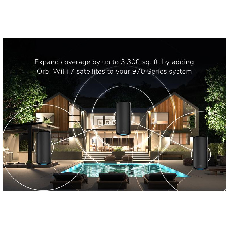 NETGEAR ORBI9 QB WIFI7 BLK SATELLITE