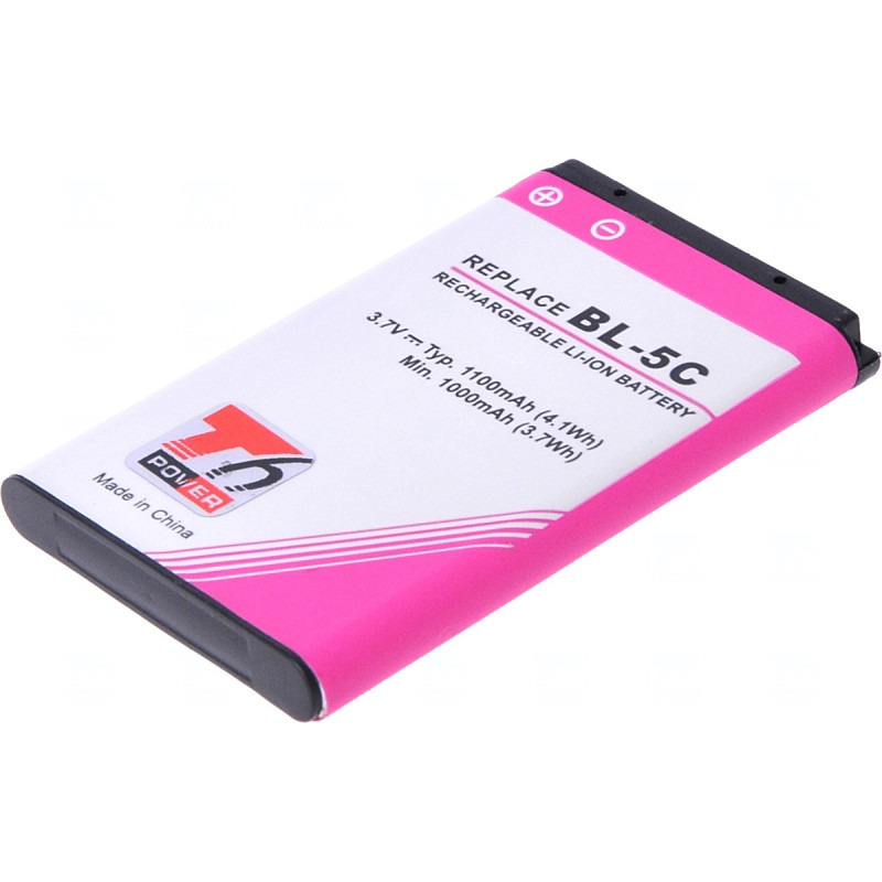 Batérie T6 Power pre Nokia 6300, 6600, 5100, 1100, 3650, 6230, C1-01, C2-01, 1100mAh, 4,1Wh, Li-ion