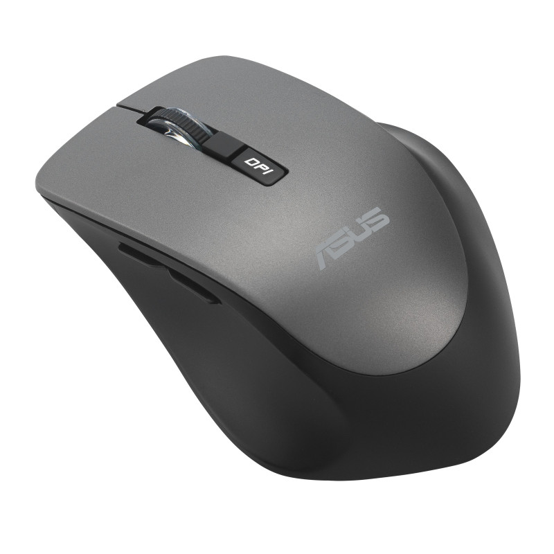 ASUS WT425/Ergonomická/Optická/Pre pravákov/1 600 DPI/Bezdrôtové USB/Šedá