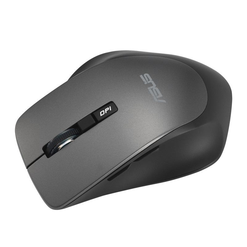 ASUS WT425/Ergonomická/Optická/Pre pravákov/1 600 DPI/Bezdrôtové USB/Šedá