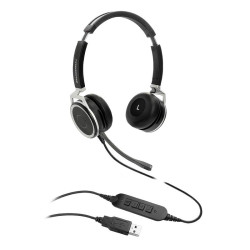 Grandstream GUV3005/Stereo/USB/Drôt/Čierna-strieborná