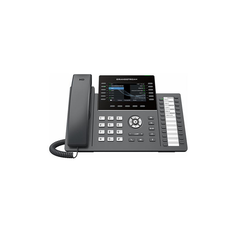 Grandstream GRP2636 SIP telefón, 4.3'' TFT bar. displej, 6SIP účtov, 24 pr. hr., 2x1Gb, WiFi, BT