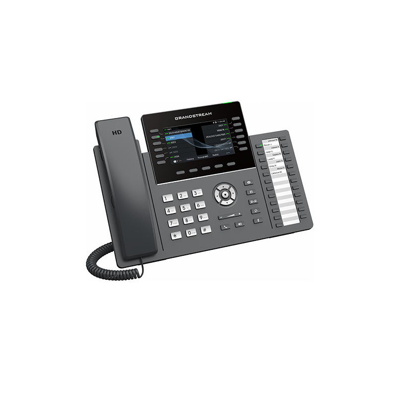 Grandstream GRP2636 SIP telefón, 4.3'' TFT bar. displej, 6SIP účtov, 24 pr. hr., 2x1Gb, WiFi, BT