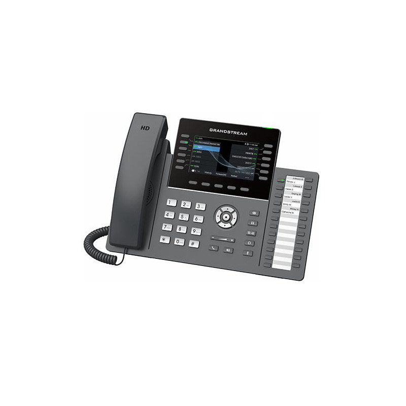 Grandstream GRP2636 SIP telefón, 4.3'' TFT bar. displej, 6SIP účtov, 24 pr. hr., 2x1Gb, WiFi, BT