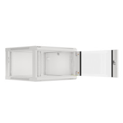 LANBERG 19'' RACKOVÁ SKRIŇA PRO MONTÁŽ NA STENU 6U/600X600 (FLAT PACK) S PROSKLENÝMI DVERAMI ŠEDÁ V2