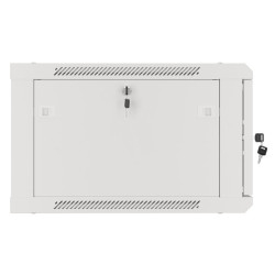 LANBERG 19'' RACKOVÁ SKRIŇA PRO MONTÁŽ NA STENU 6U/600X600 (FLAT PACK) S PROSKLENÝMI DVERAMI ŠEDÁ V2