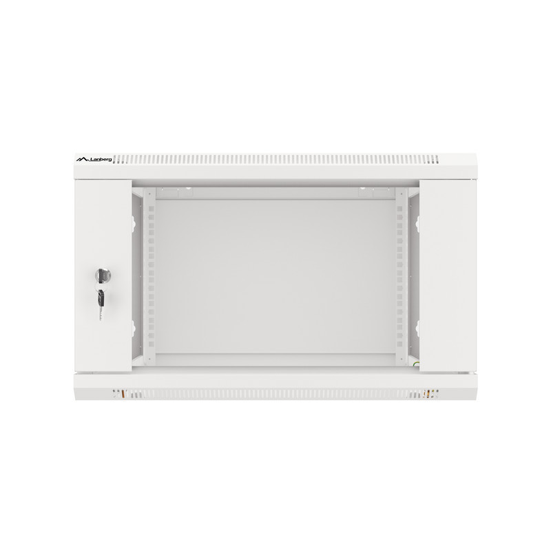 LANBERG 19'' RACKOVÁ SKRIŇA PRO MONTÁŽ NA STENU 6U/600X600 (FLAT PACK) S PROSKLENÝMI DVERAMI ŠEDÁ V2