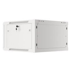 LANBERG 19'' RACKOVÁ SKRIŇA PRO MONTÁŽ NA STENU 6U/600X600 (FLAT PACK) S PROSKLENÝMI DVERAMI ŠEDÁ V2