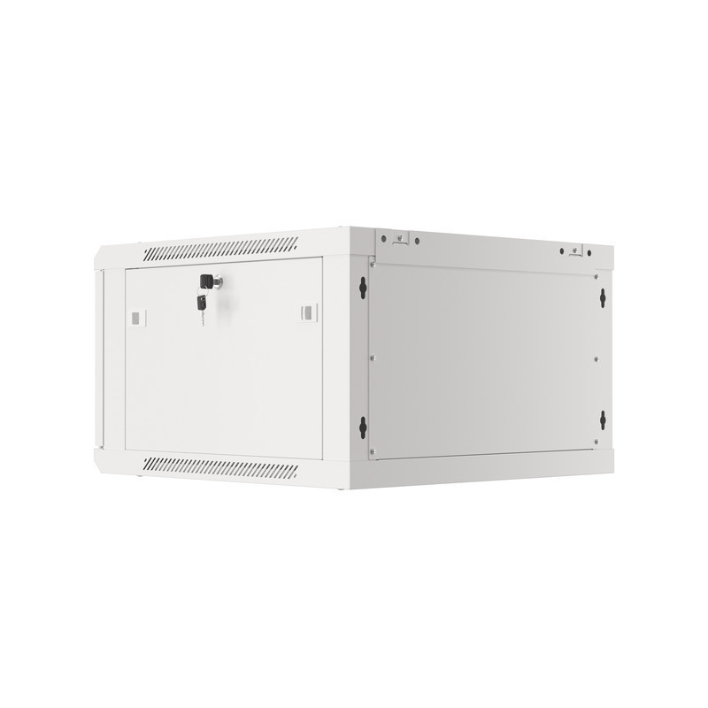 LANBERG 19'' RACKOVÁ SKRIŇA PRO MONTÁŽ NA STENU 6U/600X600 (FLAT PACK) S PROSKLENÝMI DVERAMI ŠEDÁ V2