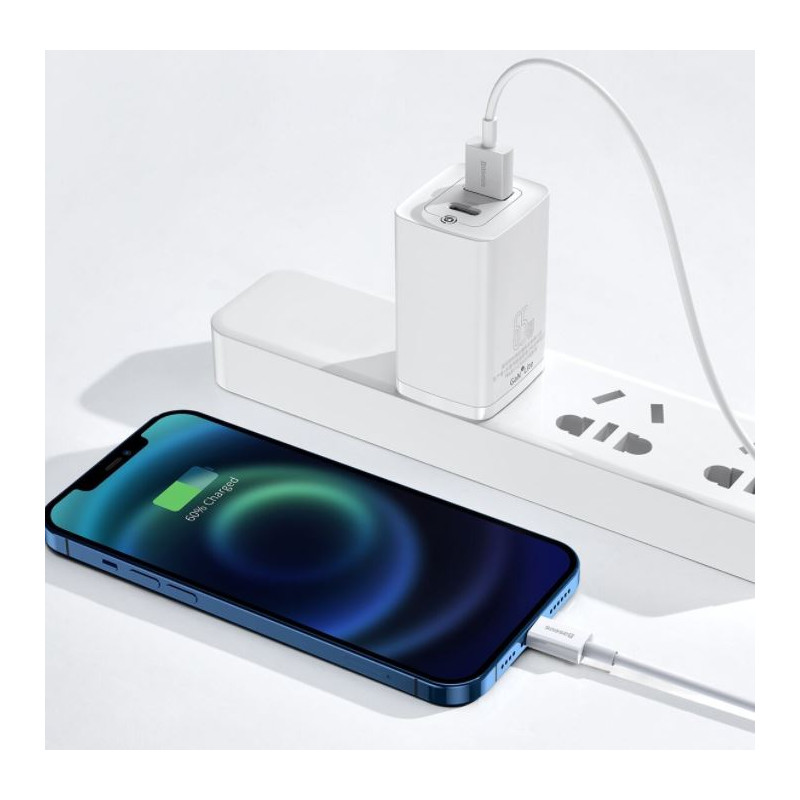 NONAME - Baseus CALYS-C02 Superior Fast Charging Kabel Lightning 2.4A 2m White