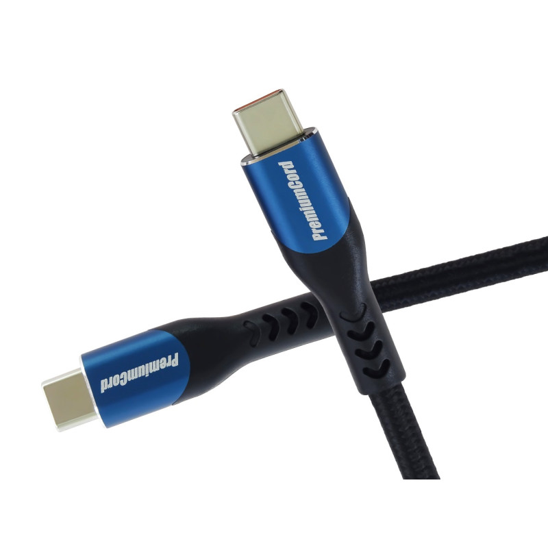 PremiumCord USB-C kábel, 0.5m/5A/100W/20Gbits