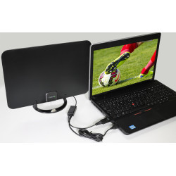 EVOLVEO Xany 2A, 230/5V, aktívna pokojová anténa FM/DAB+/DVB-T2, filter LTE,4G,5G