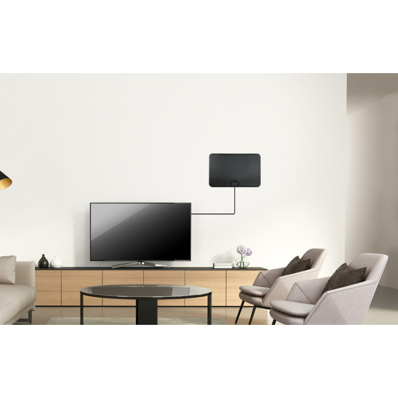 EVOLVEO Xany 2A, 230/5V, aktívna pokojová anténa FM/DAB+/DVB-T2, filter LTE,4G,5G