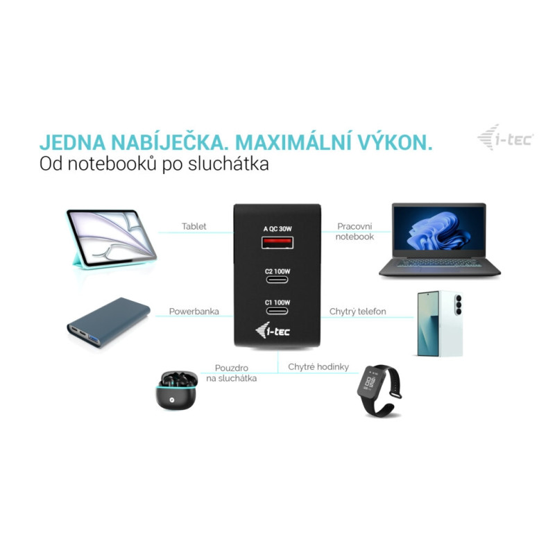 i-tec 100W Intelligent Multiport USB Charger