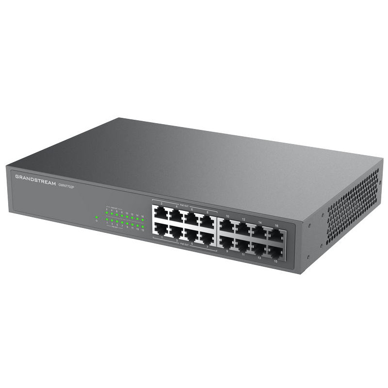 Grandstream GWN7702P Unmanaged Network Switch 16 portov / 8 PoE out