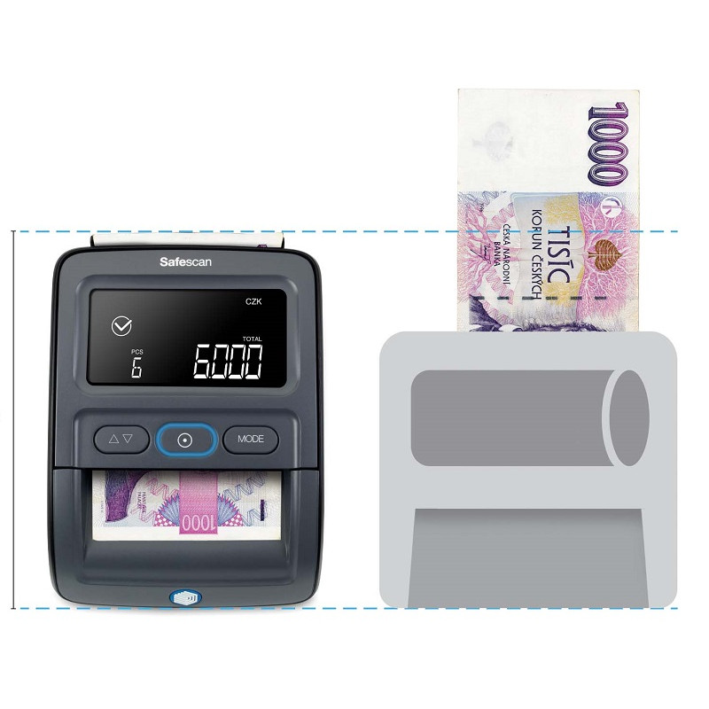 Detektor falzifikátov bankoviek SAFESCAN 155-S, čierny